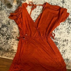 Tie back beach cover up dress